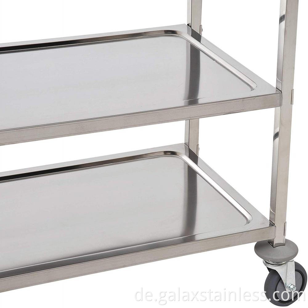 stainless steel tray rack trolley